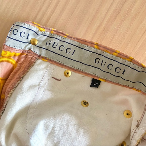 Vintage Gucci horsebit chain printed jeans - Picture 9 of 11